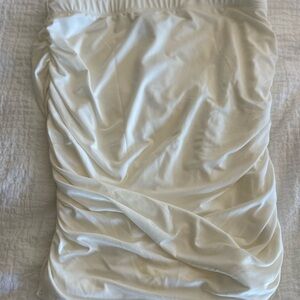 Windsor Ivory Strapless Ruched Dress